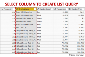 Steps to Create a List #Query From A Table Column