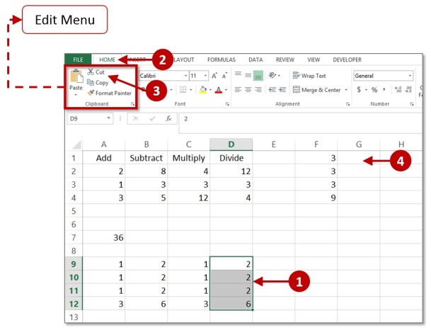 Move-Data-using-cut-paste-excel-basics