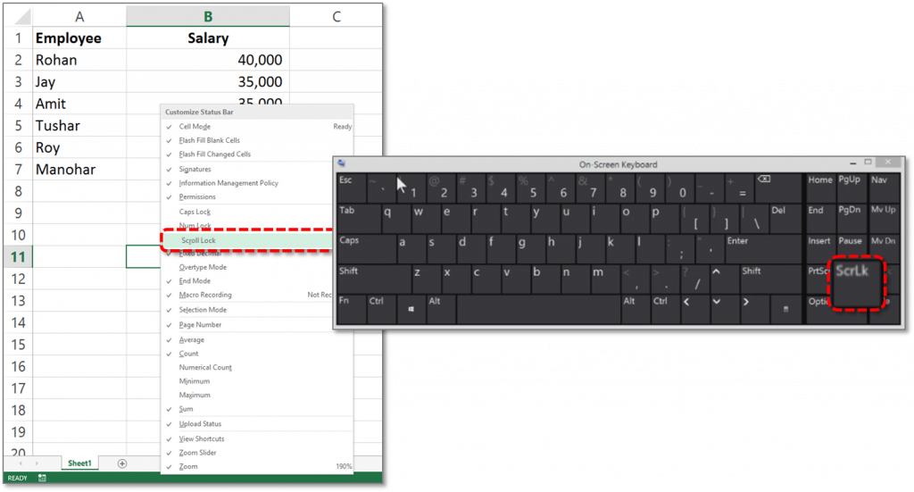 Turn ON/OFF Scroll Lock in Excel Enable/Disable Scroll Lock {Quickly