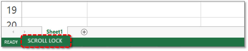 how to enable scroll lock in excel