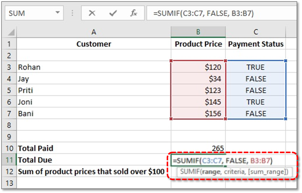 How To Use Sumif Formula In Excel With Example - Printable Timeline ...