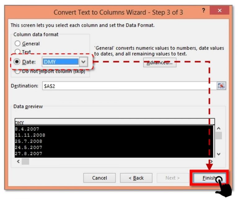 How to convert Invalid Dates (DMY Format) to valid (MM/DD/YY) Format