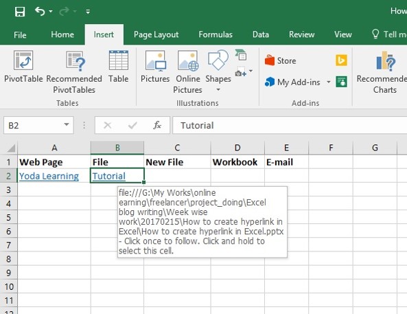 How To Insert Hyperlink In Excel | romes