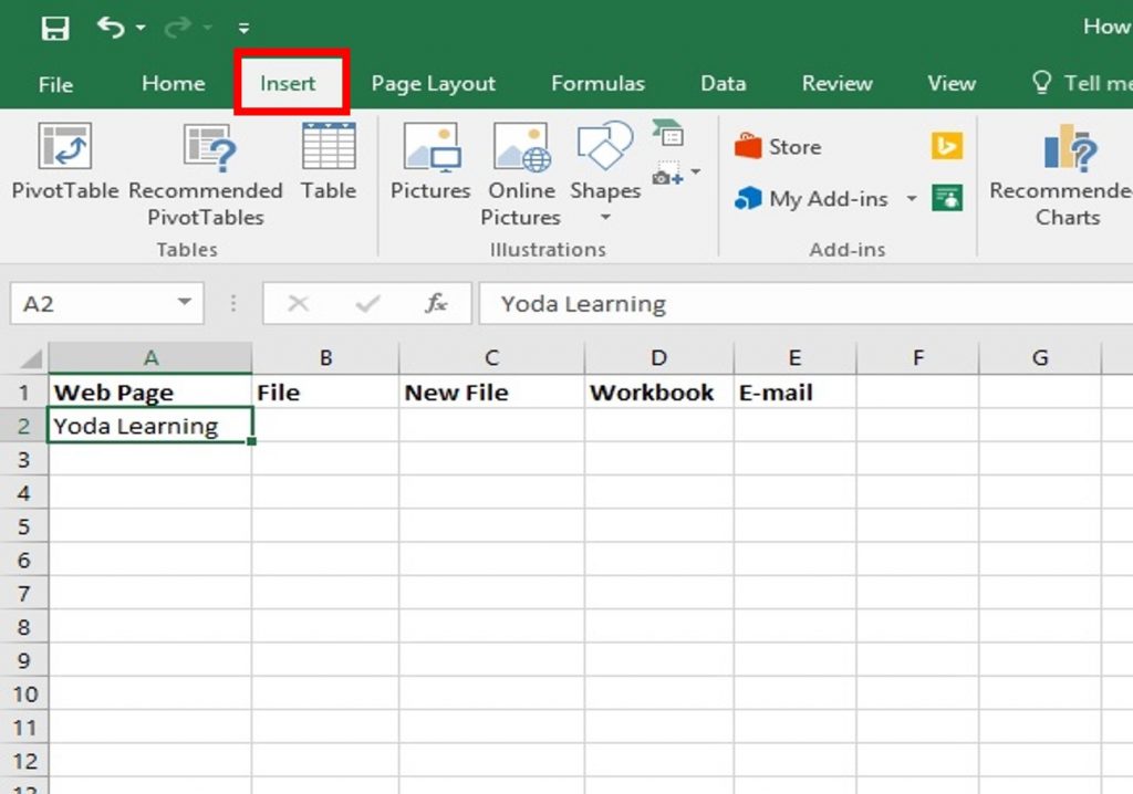 How To Add A Hyperlink To Excel Spreadsheet