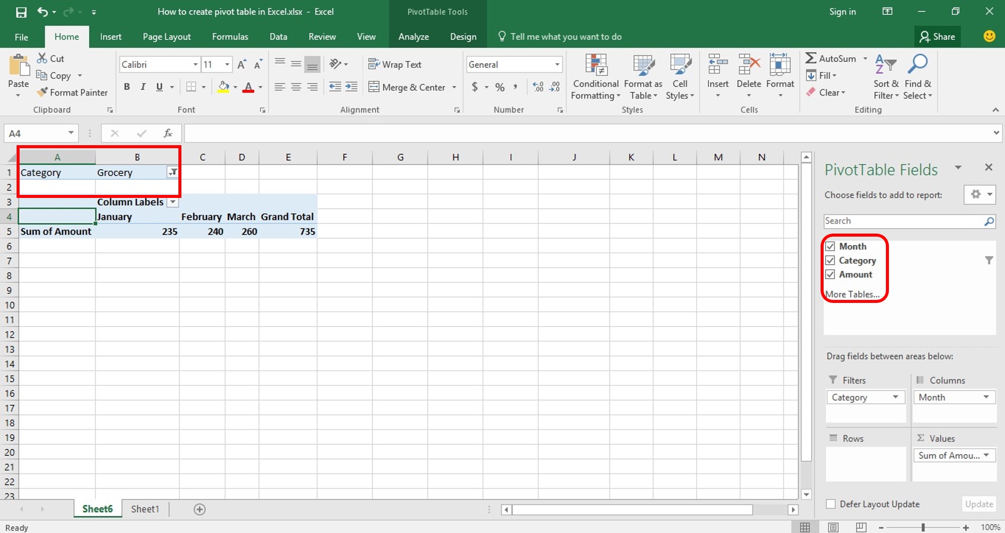How to Create Pivot Table in Excel Pivot Table Tutorial Online
