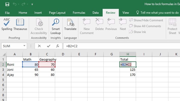 How To Lock Cells In Excel Formula