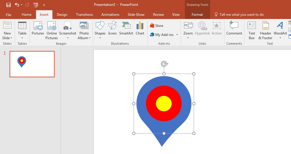 after grouping the elements together, our icon is ready