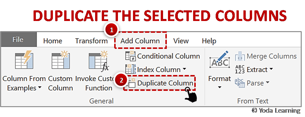 DUPLICATE THE SELECTED COLUMNS