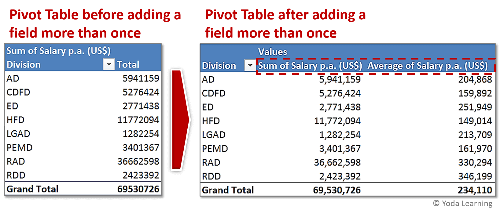 Adding a field more than once