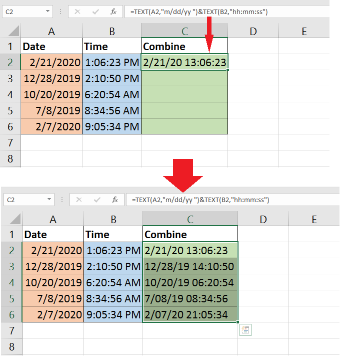 Tricks How To Combine Text With Date Or Time In Excel Using Concatenate